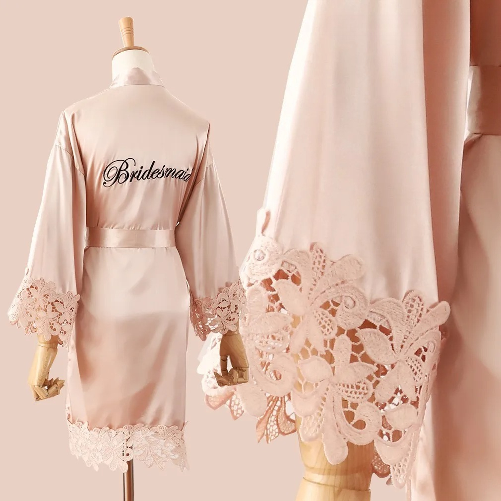 Smart Home Xl - Summer Lace Sleepwear Bride&Bridemaid Wedding Robe