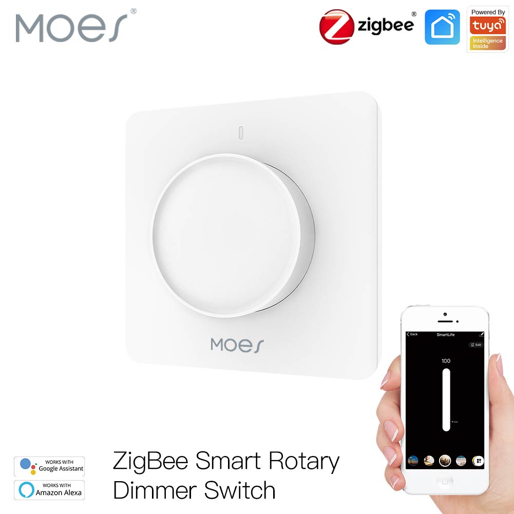 Smart Home Google - MOES Tuya Zigbee Smart Rotary Dimmer
