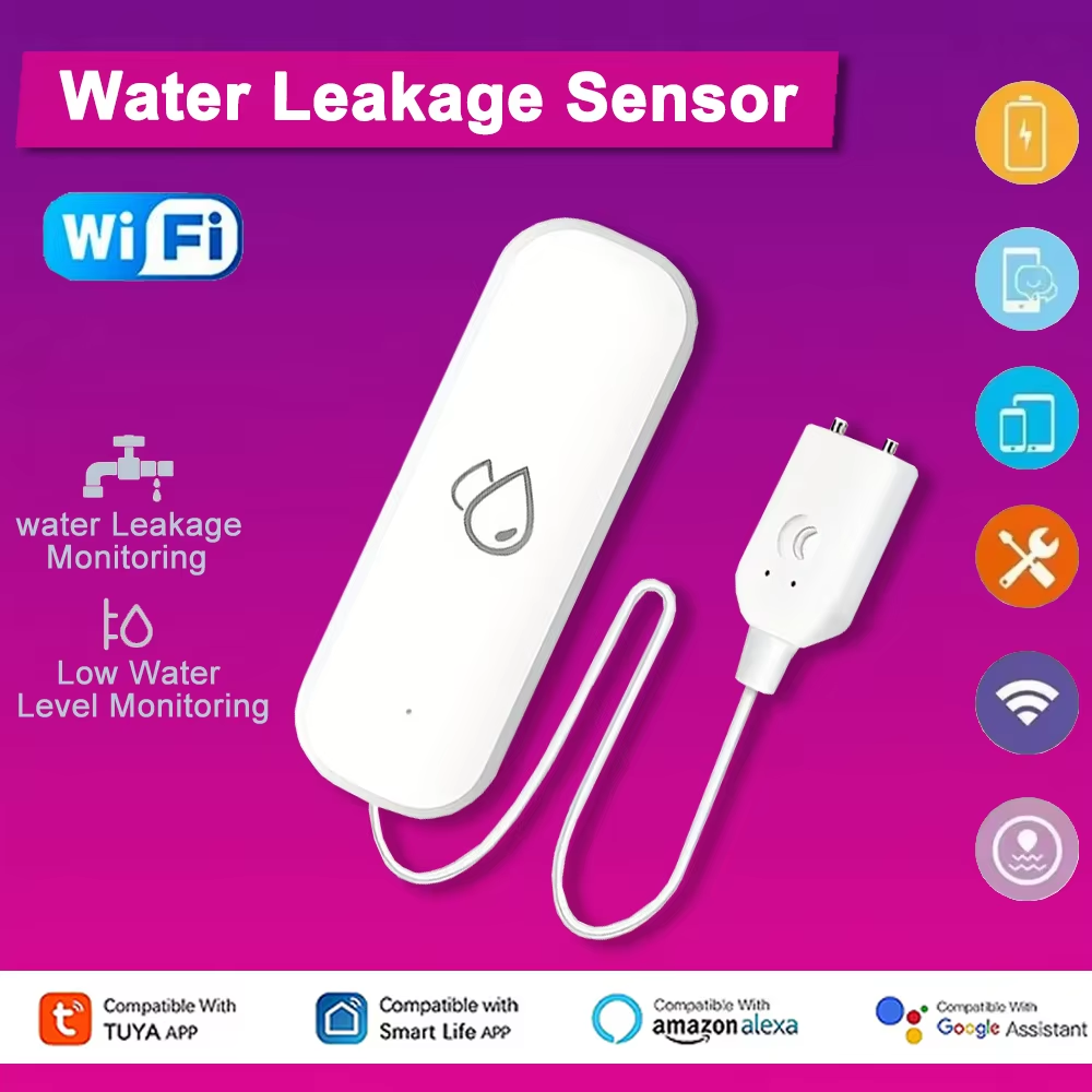 Wifi Water Sensor - Tuya WiFi Water Leakage Alarm Sensor