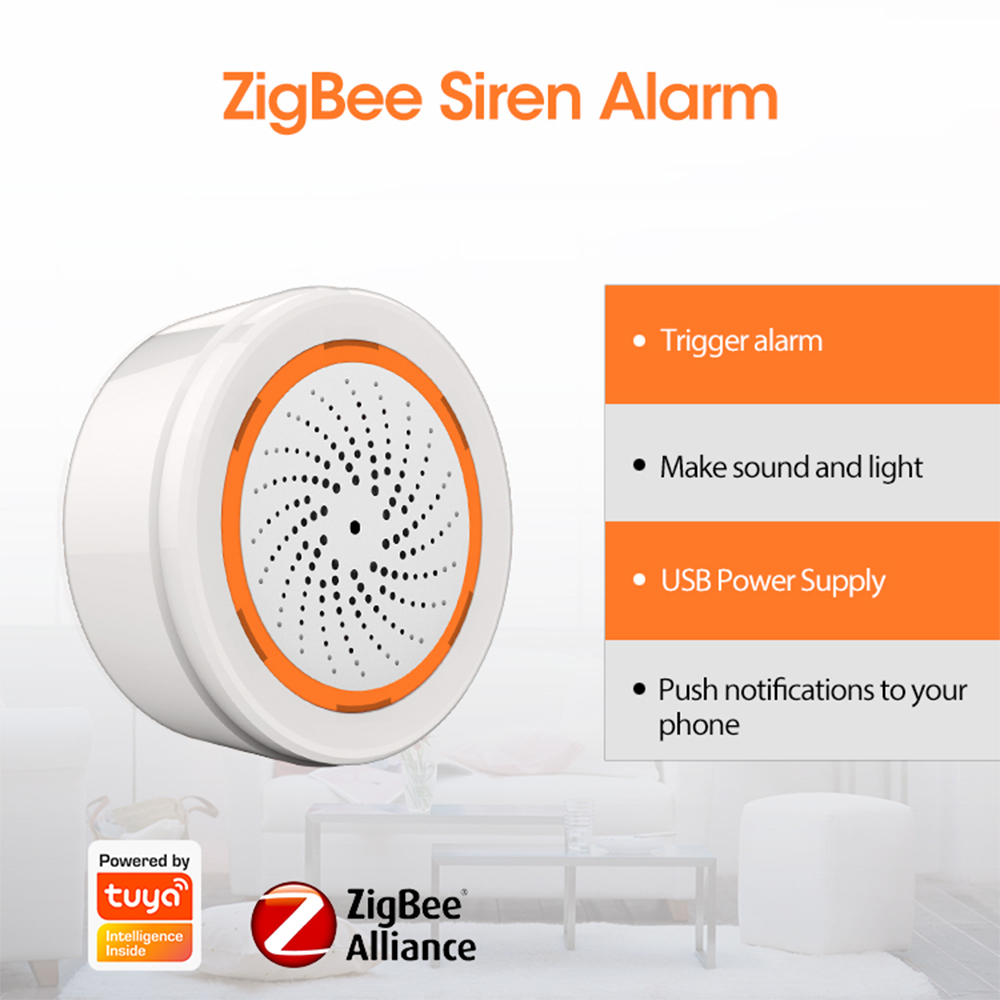 Tuya Zigbee Smart Siren Alarm  - Smart Home Nas recension och pris