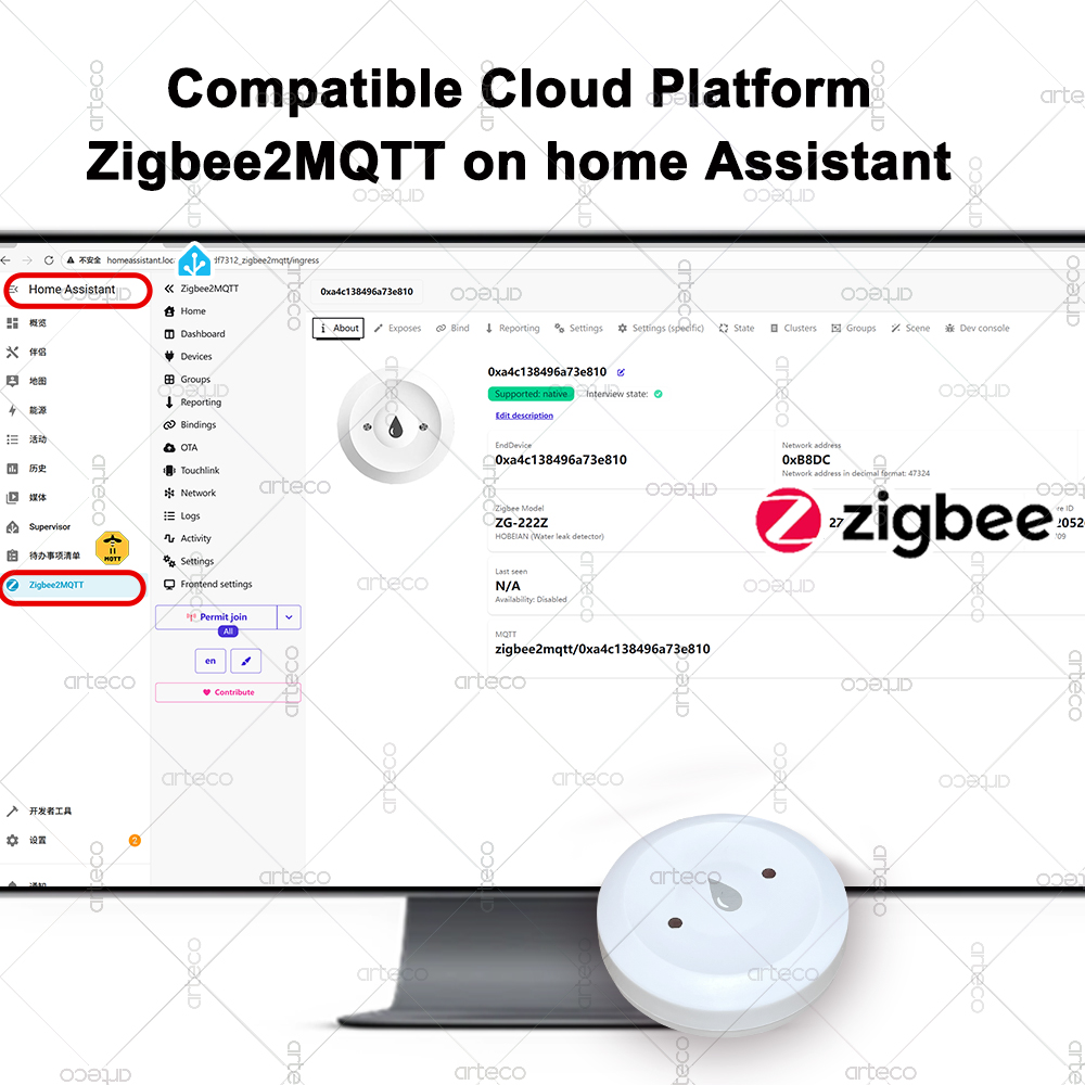 Tuya Smart Zigbee Water Sensor - Smart Home Zigbee Gateway recension och pris