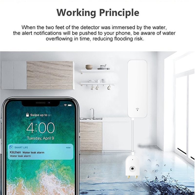 SYW-Tuya WIFI Water Overflows  - Wifi Water Sensor recension och pris