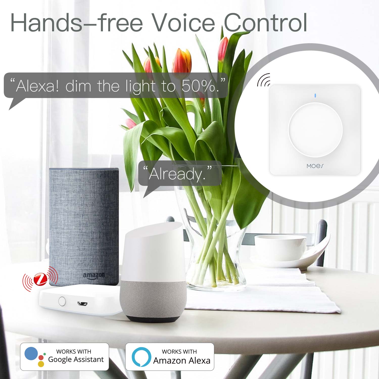 MOES Tuya Zigbee Smart Rotary  - Smart Home Google recension och pris