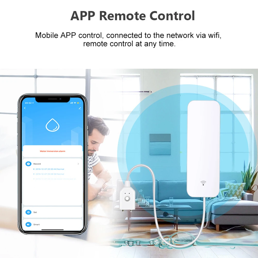 Tuya WiFi Zigbee Water Sensor  - Wifi Water Sensor recension och pris