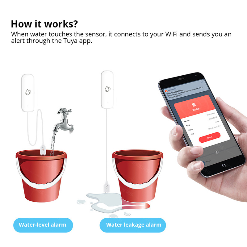 Tuya WiFi Water Leakage Alarm  - Wifi Water Sensor recension och pris