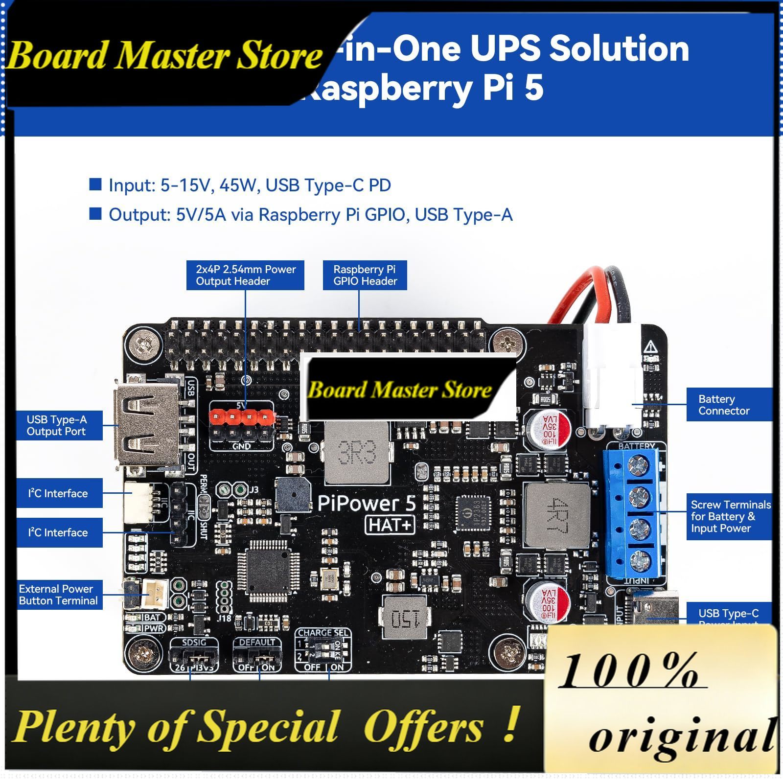 BoMaSPiPower 5 Raspberry Pi 5/ - Smart Home Nas recension och pris