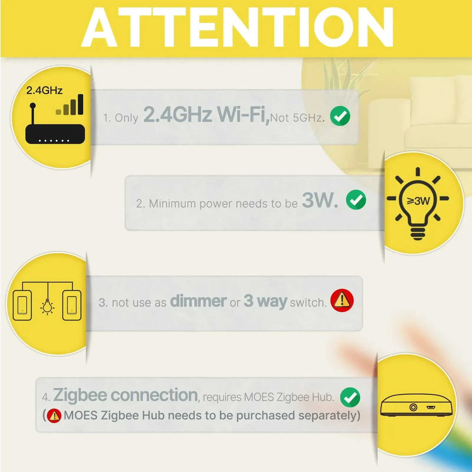MOES Tuya ZigBee US Smart Ligh - Smart Home Google recension och pris