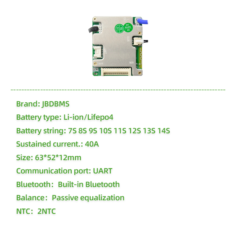 7S~14S JBD BMS 40A Built-in Bl - Smart Home Energy Management recension och pris